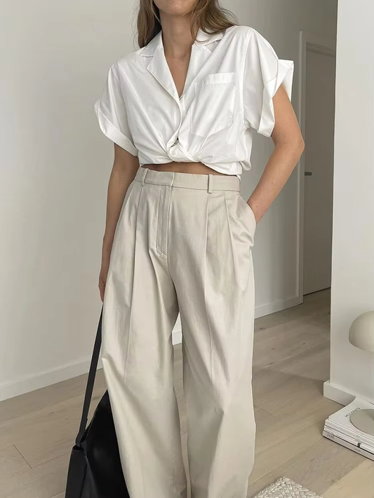 Pleated Office Trousers